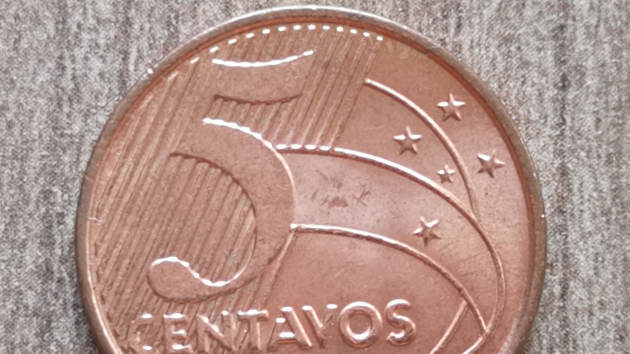 Moeda de 5 Centavos pode chegar a valer até R$40 reais Moeda de 5 Centavos pode chegar a valer até R$40 reais